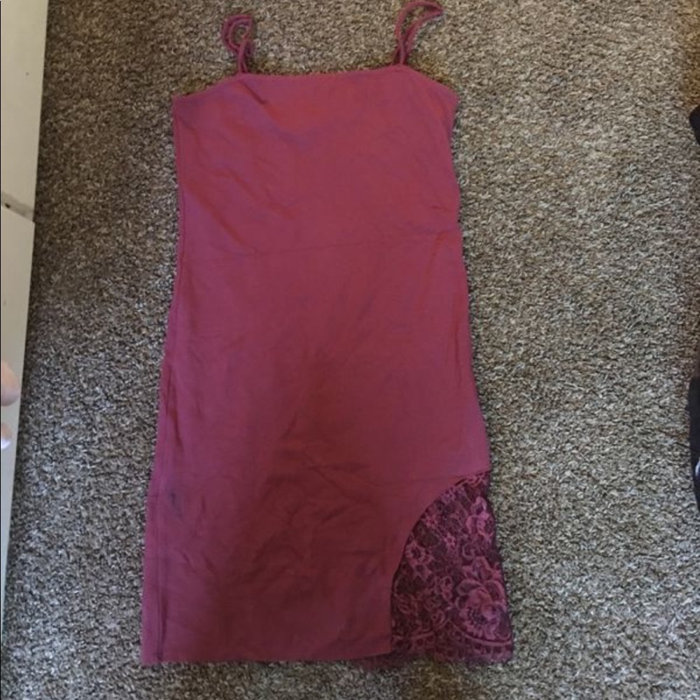 Burgundy dress